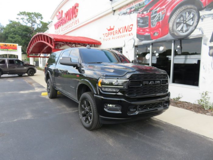 2020 Dodge RAM with LEER 100XQ Fiberglass Topper, Tint, Hitch by TopperKING in Brandon, FL 813-689-2449 or Clearwater, FL 727-530-9066. Call today!