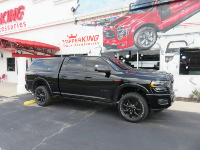 2020 Dodge RAM with LEER 100XQ Fiberglass Topper, Tint, Hitch by TopperKING in Brandon, FL 813-689-2449 or Clearwater, FL 727-530-9066. Call today!