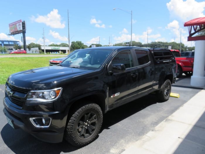 2020 Chevy Colorado with LEER 100XR, Roof Racks, Windoor, Tint, Hitch by TopperKING in Brandon, FL 813-689-2449 or Clearwater, FL 727-530-9066. Call today!