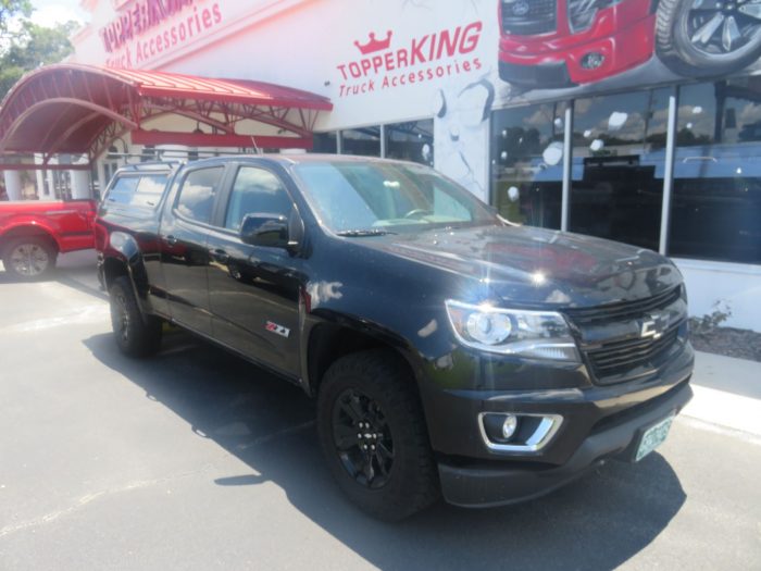 2020 Chevy Colorado with LEER 100XR, Roof Racks, Windoor, Tint, Hitch by TopperKING in Brandon, FL 813-689-2449 or Clearwater, FL 727-530-9066. Call today!