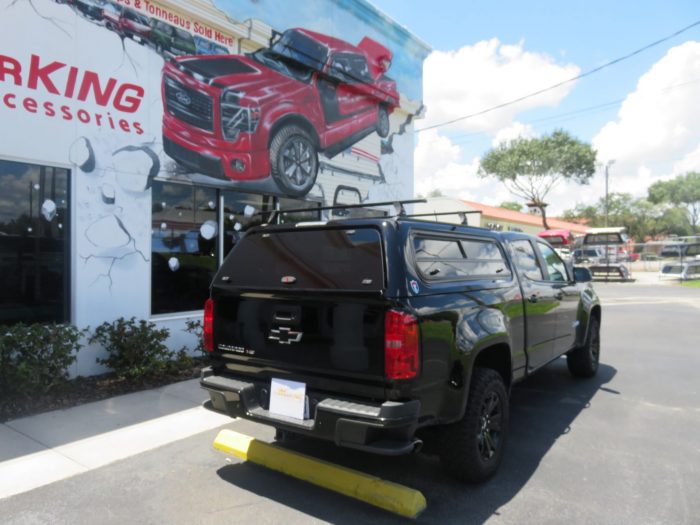 2020 Chevy Colorado with LEER 100XR, Roof Racks, Windoor, Tint, Hitch by TopperKING in Brandon, FL 813-689-2449 or Clearwater, FL 727-530-9066. Call today!