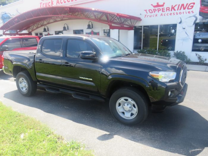 2020 Toyota Tacoma with LEER Switchblade, Side Steps, Tint, Hitch by TopperKING Brandon 813-689-2449 or Clearwater FL 727-530-9066. Call Now!