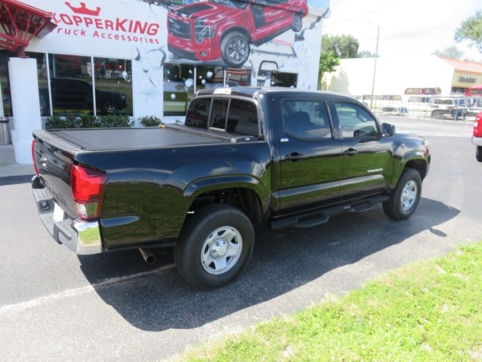 2020 Toyota Tacoma with LEER Switchblade, Side Steps, Tint, Hitch by TopperKING Brandon 813-689-2449 or Clearwater FL 727-530-9066. Call Now!