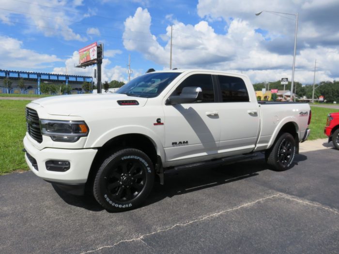 2020 Dodge RAM with Roll-n-Lock, Blacked Out Nerf Bars, Tint, Hitch. Call TopperKING Brandon 813-689-2449 or Clearwater FL 727-530-9066.