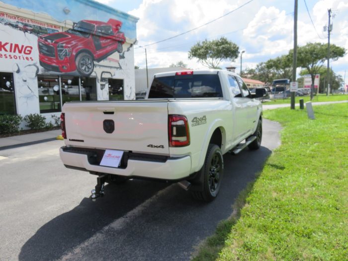 2020 Dodge RAM with Roll-n-Lock, Blacked Out Nerf Bars, Tint, Hitch. Call TopperKING Brandon 813-689-2449 or Clearwater FL 727-530-9066.