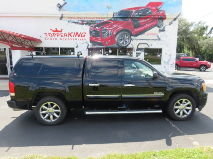 2013 Chevy Silverado with LEER 100XL, Roof Racks, Hitch, Tint by TopperKING Brandon 813-689-2449 or Clearwater FL 727-530-9066. Call today!