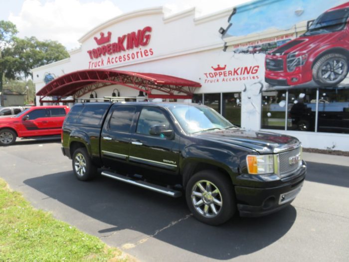 2013 Chevy Silverado with LEER 100XL, Roof Racks, Hitch, Tint by TopperKING Brandon 813-689-2449 or Clearwater FL 727-530-9066. Call today!