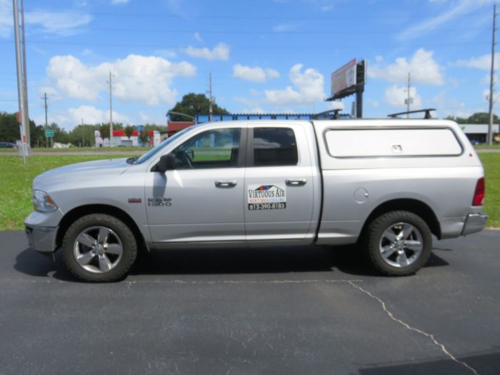 2018 Dodge RAM with LEER 100RCC, Roof Racks, Side Access Doors, Hitch by TopperKING Brandon 813-689-2449 or Clearwater FL 727-530-9066. Call!