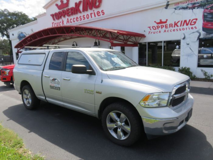 2018 Dodge RAM with LEER 100RCC, Roof Racks, Side Access Doors, Hitch by TopperKING Brandon 813-689-2449 or Clearwater FL 727-530-9066. Call!