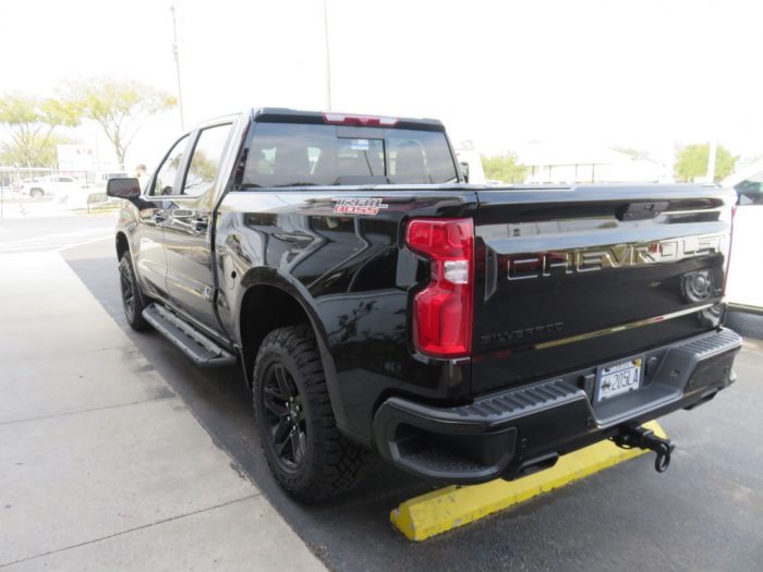 2020 Chevrolet Silverado with LEER 350M Side Steps, Hitch, Tint by TopperKING Brandon 813-689-2449 or Clearwater FL 727-530-9066. Call today!