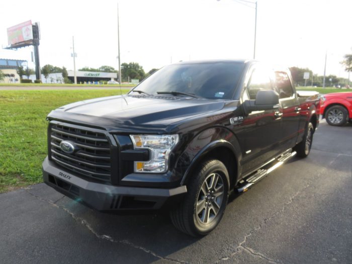 2020 Ford F150 with Undercover SE lid, Nerf Bars, Vent Visors, Hood Guard by TopperKING Brandon 813-689-2449 or Clearwater 727-530-9066. Call!