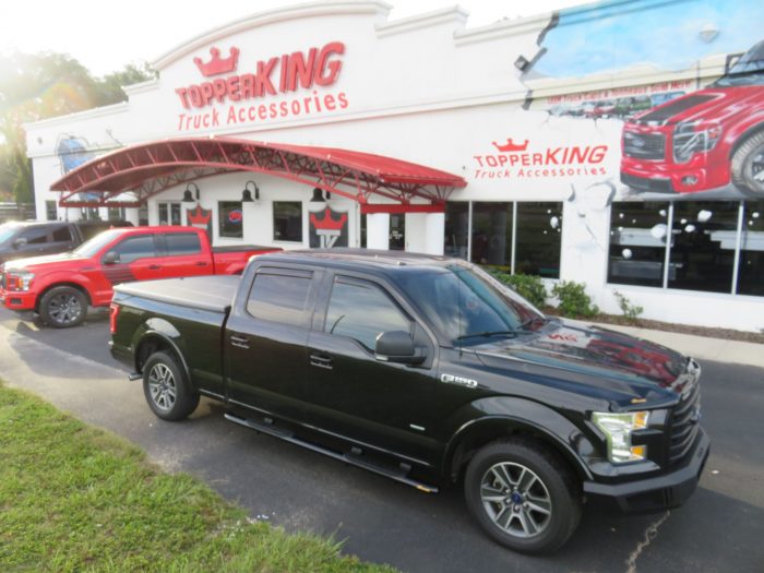 2020 Ford F150 with Undercover SE lid, Nerf Bars, Vent Visors, Hood Guard by TopperKING Brandon 813-689-2449 or Clearwater 727-530-9066. Call!