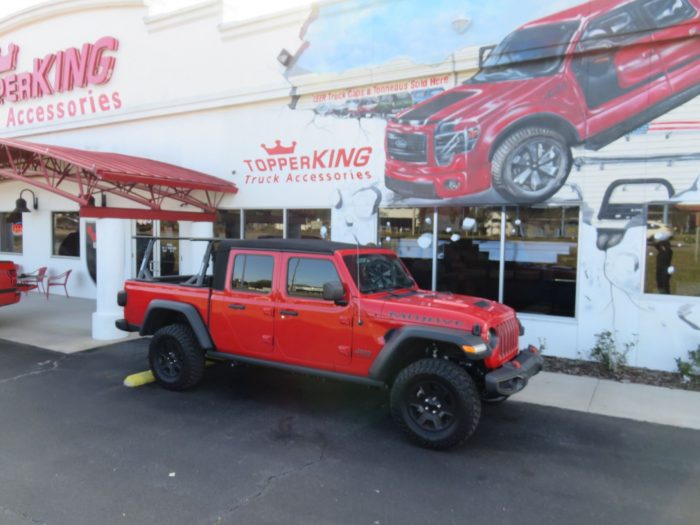 2021 Jeep Gladiator with Yakima Overhaul, Bed Protection, Tint by TopperKING Brandon 813-689-2449 or Clearwater FL 727-530-9066. Call today!