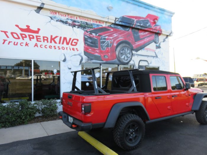 2021 Jeep Gladiator with Yakima Overhaul, Bed Protection, Tint by TopperKING Brandon 813-689-2449 or Clearwater FL 727-530-9066. Call today!