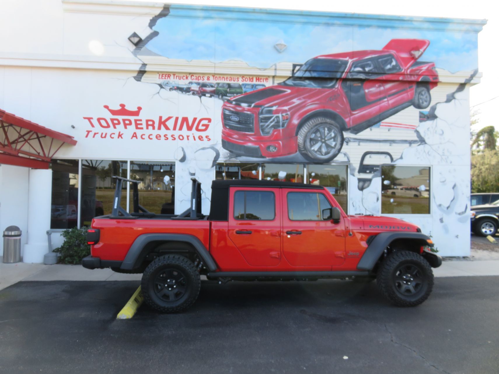 2021 Jeep Gladiator with Yakima Overhaul, Bed Protection, Tint by TopperKING Brandon 813-689-2449 or Clearwater FL 727-530-9066. Call today!