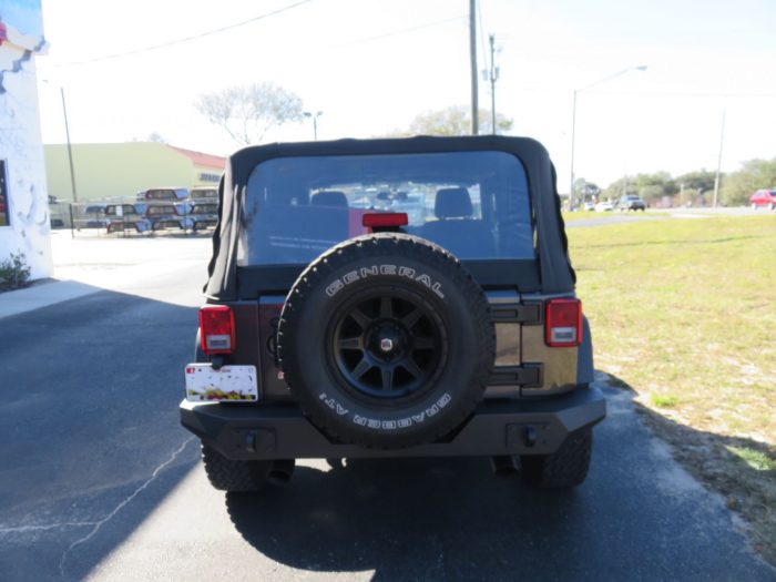 2014 Jeep Wrangler with Black Out Side Steps, Front/Rear Bumpers, Fender Flares. Call TopperKING Brandon 813-689-2449 Clearwater 727-530-9066