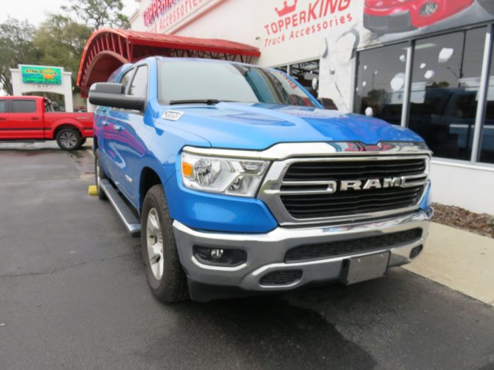 2020 Dodge RAM with LEER 180, Running Boards, Tint, Hitch by TopperKING Brandon 813-689-2449 or Clearwater FL 727-530-9066. Callus today!