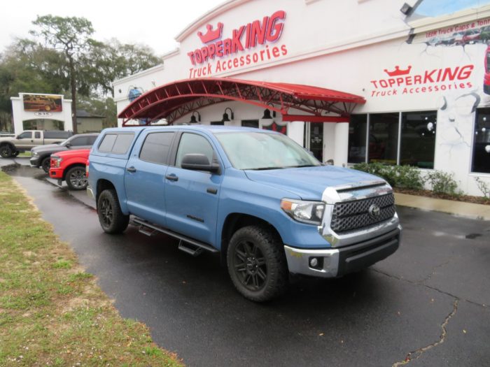 2020 Toyota Tundra with TK Defender, Side Steps, Tint, Hitch by TopperKING Brandon 813-689-2449 or Clearwater FL 727-530-9066. Call today!