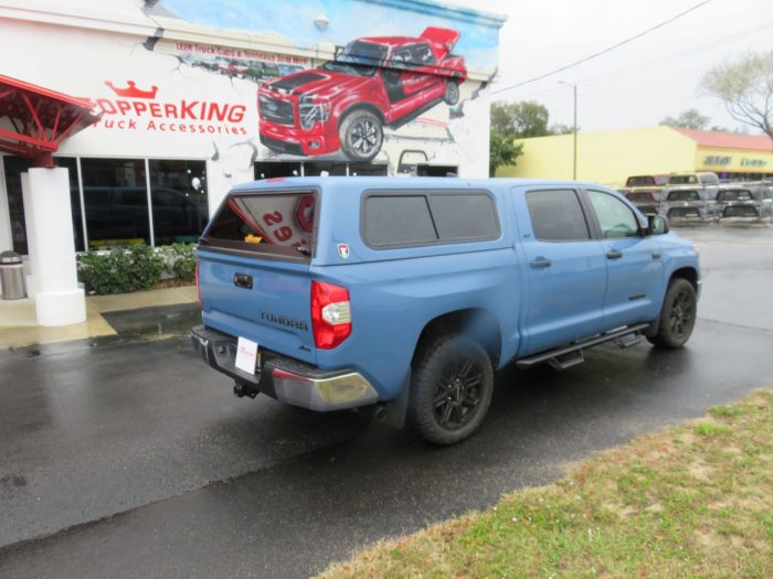 2020 Toyota Tundra with TK Defender, Side Steps, Tint, Hitch by TopperKING Brandon 813-689-2449 or Clearwater FL 727-530-9066. Call today!