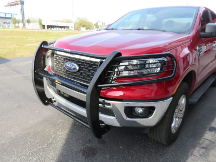 2020 Ford Ranger with Truxedo Tonneau, Grille Guard, Hitch, Tint by TopperKING Brandon 813-689-2449 or Clearwater FL 727-530-9066. Call Us!