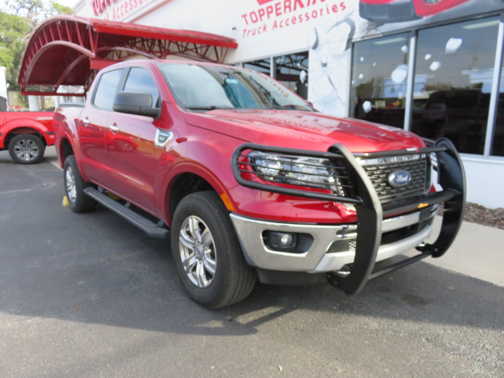 2020 Ford Ranger with Truxedo Tonneau, Grille Guard, Hitch, Tint by TopperKING Brandon 813-689-2449 or Clearwater FL 727-530-9066. Call Us!