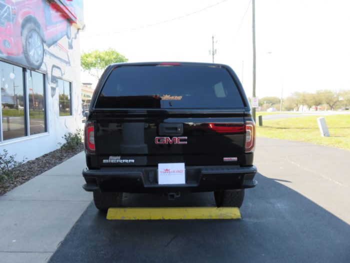 2020 GMC Sierra with Ranch Icon, Black Out Nerf Bars, tint, Hitch by TopperKING Brandon 813-689-2449 or Clearwater FL 727-530-9066. Call us!