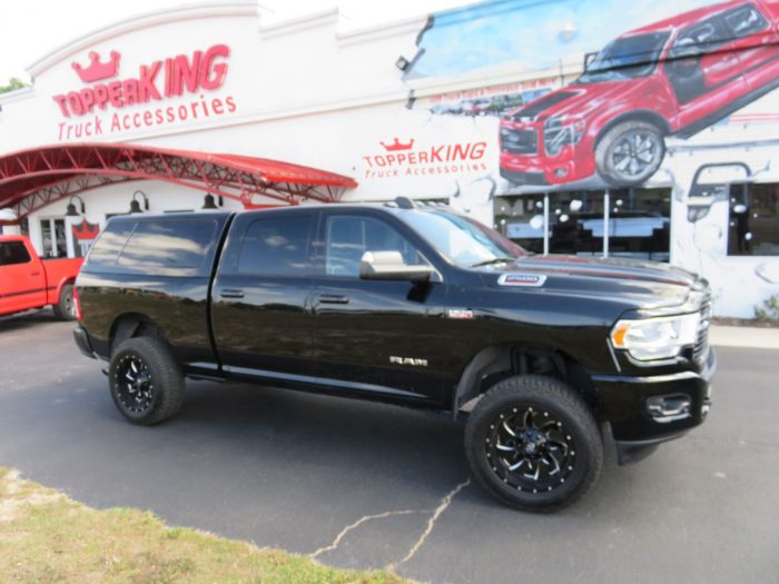 2020 Dodge RAM with LEER100XL Fiberglass Topper, Tint, Hitch by TopperKING Brandon 813-689-2449 or Clearwater FL 727-530-9066. Call us today!