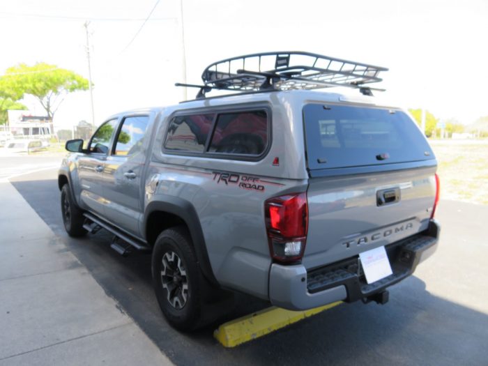 2020 Toyota Tacoma with LEER 100XR, Yakima, Drop Down Side Steps by TopperKING Brandon 813-689-2449 or Clearwater FL 727-530-9066. Call Us!