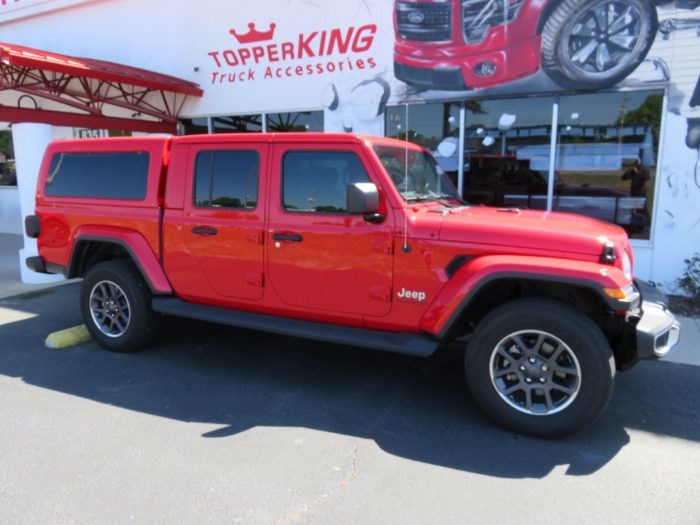 2020 Jeep Gladiator with LEER 100XQ, Hitch, Tint, Running Boards by TopperKING Brandon 813-689-2449 or Clearwater FL 727-530-9066. Call today!