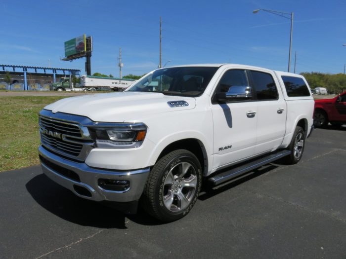 2020 Dodge RAM with LEER 100XQ, Side Steps, Chrome, Tint, Hitch by TopperKING Brandon 813-689-2449 or Clearwater FL 727-530-9066. Call today!