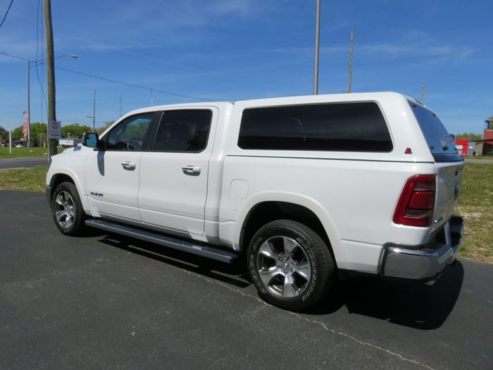 2020 Dodge RAM with LEER 100XQ, Side Steps, Chrome, Tint, Hitch by TopperKING Brandon 813-689-2449 or Clearwater FL 727-530-9066. Call today!