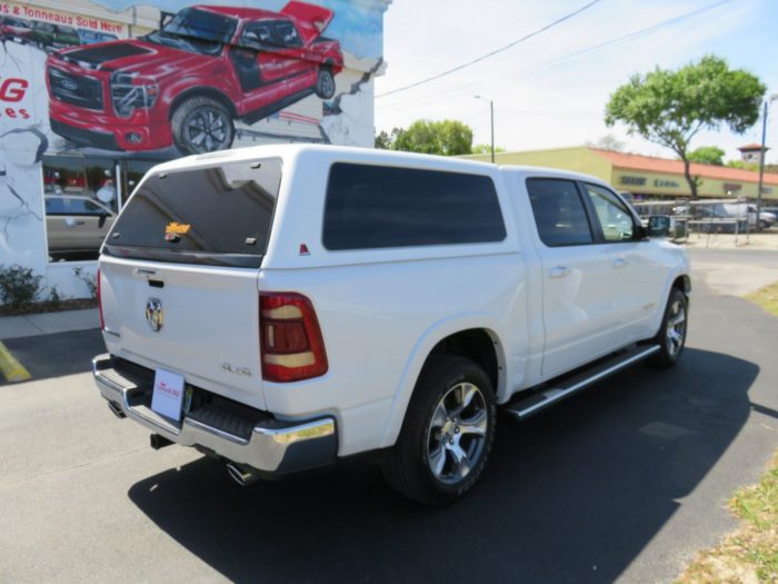 2020 Dodge RAM with LEER 100XQ, Side Steps, Chrome, Tint, Hitch by TopperKING Brandon 813-689-2449 or Clearwater FL 727-530-9066. Call today!