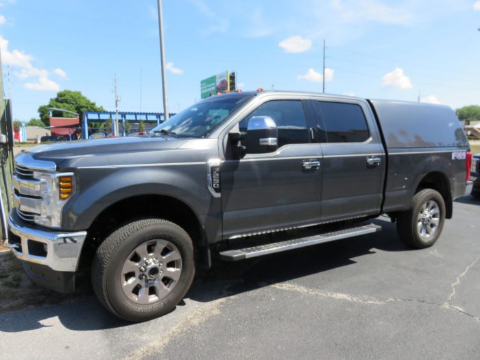 2020 Ford F250 with Ranch Sierra, BedSlide, Running Boards, Hitch by TopperKING Brandon 813-689-2449 or Clearwater FL 727-530-9066. Call today