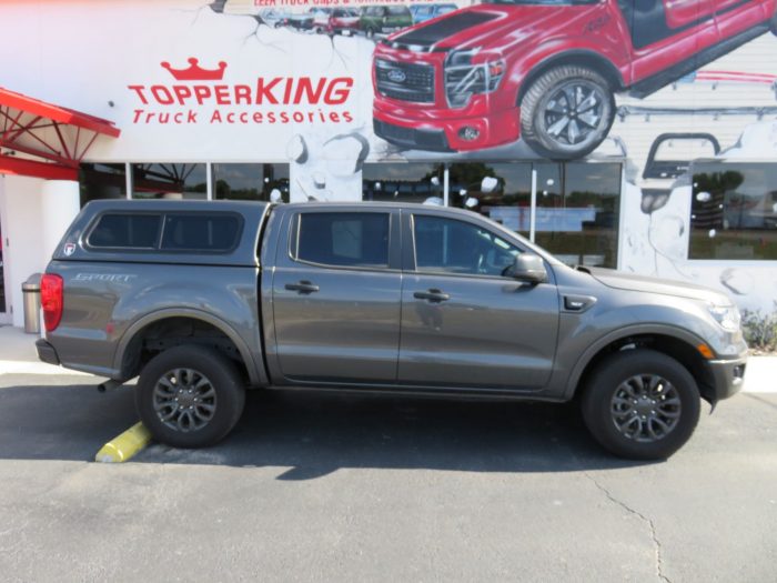 2020 Ford Ranger with TK Defender Fiberglass Topper, Hitch, Tint by TopperKING Brandon 813-689-2449 or Clearwater FL 727-530-9066. Call Us!