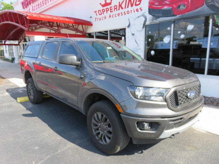 2020 Ford Ranger with TK Defender Fiberglass Topper, Hitch, Tint by TopperKING Brandon 813-689-2449 or Clearwater FL 727-530-9066. Call Us!