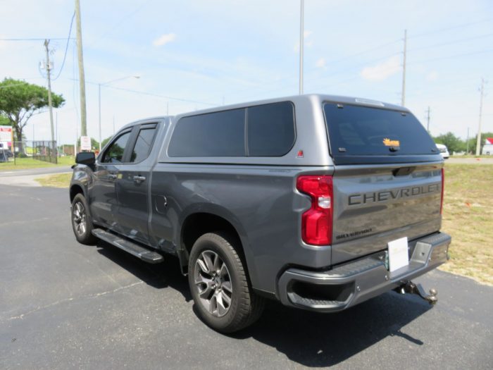 2021 Chevy Silverado with LEER 100XL, Bug Guard, Vent Visors, and More. Call TopperKING Brandon 813-689-2449 or Clearwater FL 727-530-9066.