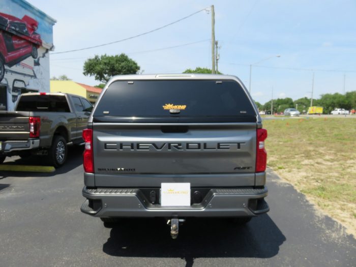 2021 Chevy Silverado with LEER 100XL, Bug Guard, Vent Visors, and More. Call TopperKING Brandon 813-689-2449 or Clearwater FL 727-530-9066.