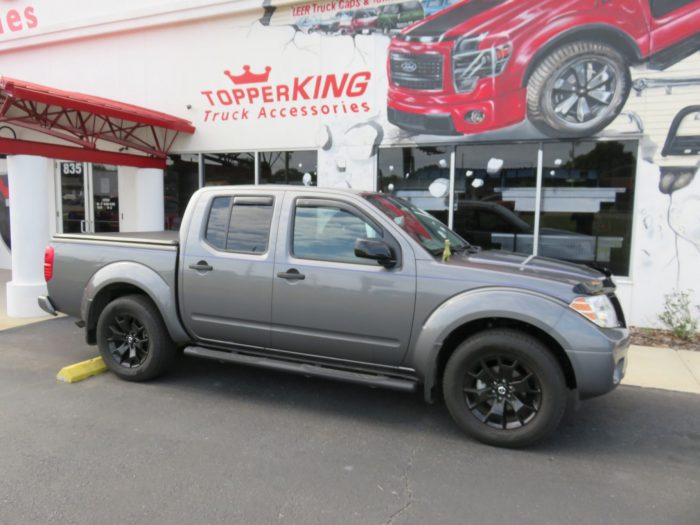 2020 Nissan Frontier with TruXport, Vent Visors, Nerf Bars, Hitch, Tint. Call TopperKING Brandon 813-689-2449 or Clearwater FL 727-530-9066.