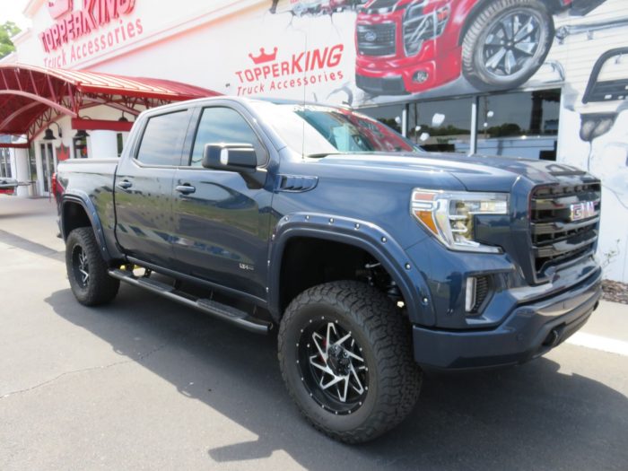 2021 Sierra Mountain Top with Nerf Bars, Fender Flares, Hitch, Tint. Call TopperKING Brandon 813-689-2449 or Clearwater FL 727-530-9066 today!