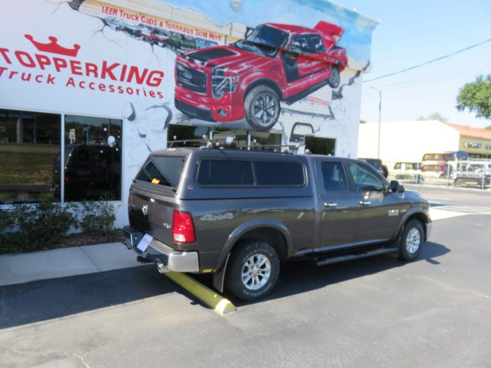 2018 Dodge RAM with LEER 100R, Roof Racks, Nerf Bars, Mud Flaps by TopperKING Brandon 813-689-2449 or Clearwater FL 727-530-9066. Call today!