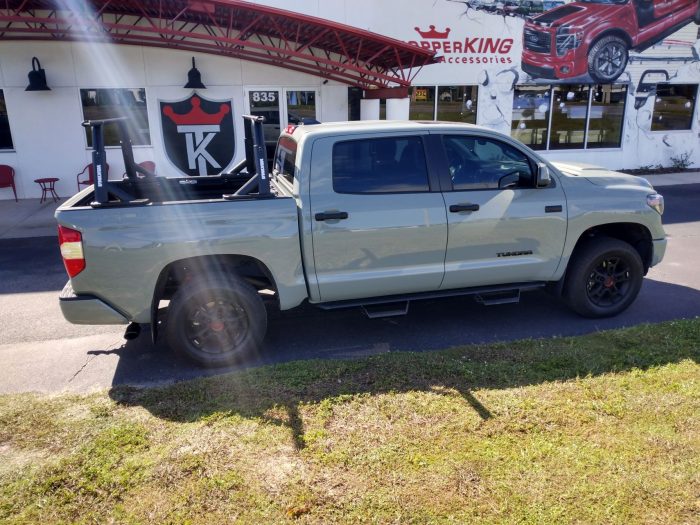 2021 Gray Toyota Tundra With Yakima Overhaul Rack Topperking